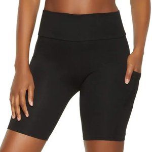 Black Biker Shorts with Cellphone Holder